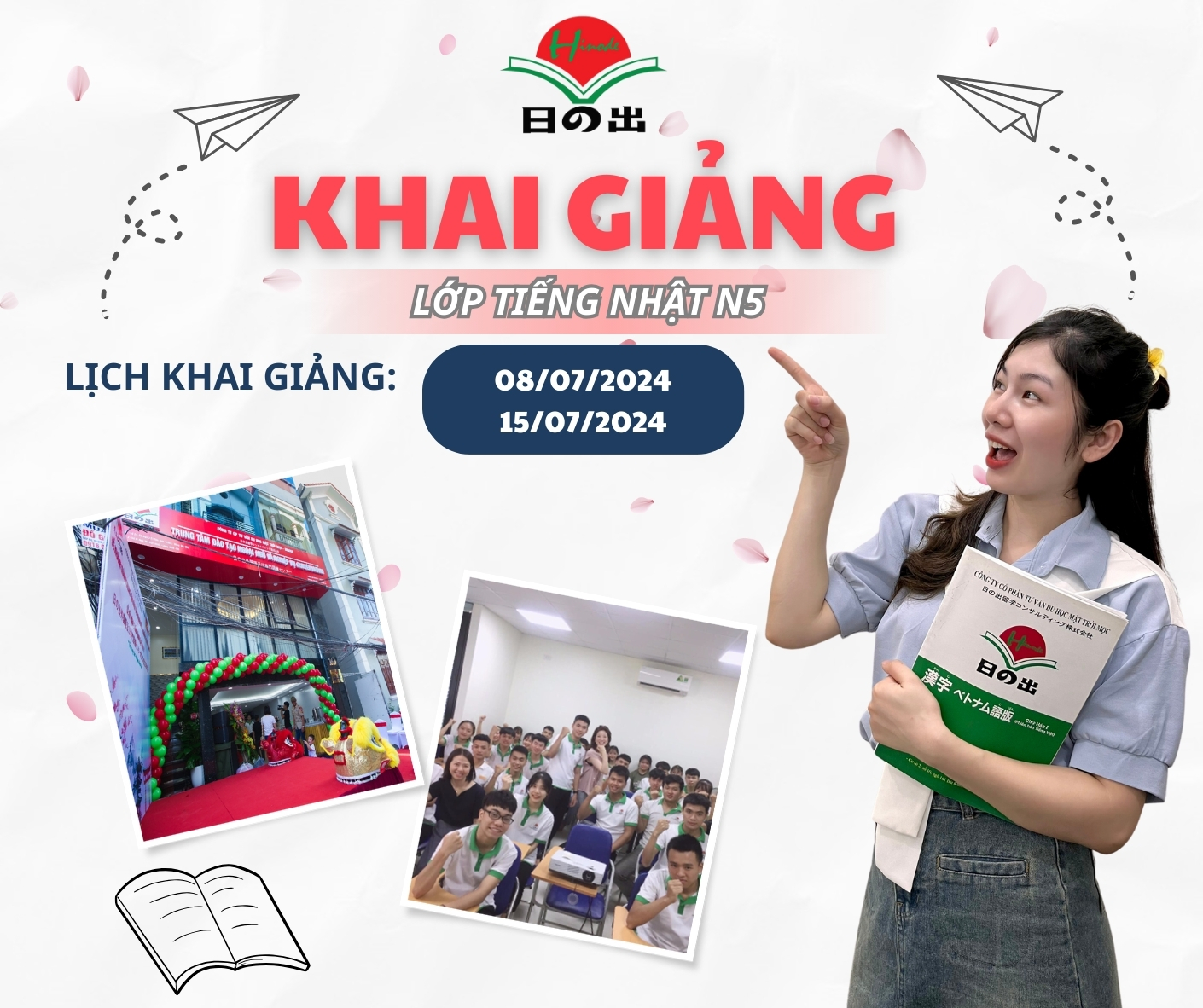 THÔNG BÁO KHAI GIẢNG LỚP TIẾNG NHẬT DÀNH CHO DU HỌC KỲ THÁNG 04/2025